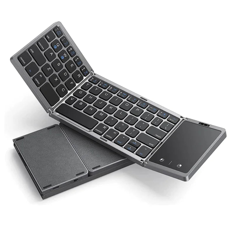 Rechargeable Wireless Bluetooth Keyboard with Dual-Device Connectivity