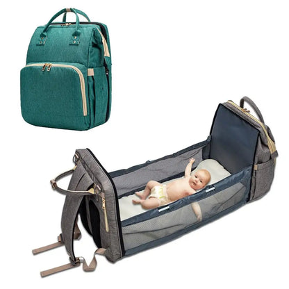 2-in-1 Baby Bag: Diaper Organizer and Cozy Bed