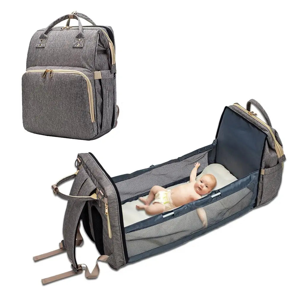 2-in-1 Baby Bag: Diaper Organizer and Cozy Bed