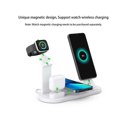 All-in-One Wireless Charging Station for iPhone, Apple Watch, and AirPods