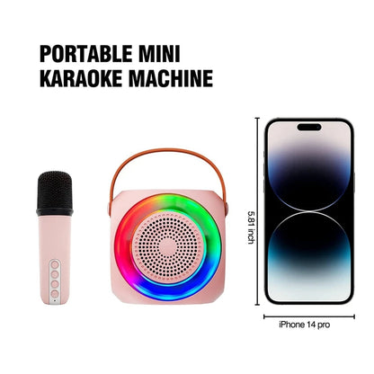 Portable Mini Karaoke Machine with Bluetooth Speaker & LED Lights – Fun for Kids & Adults