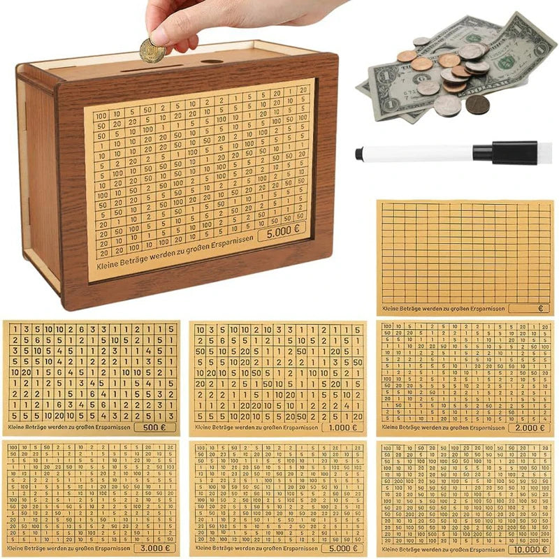 Money Storage Bank with Counting Tool