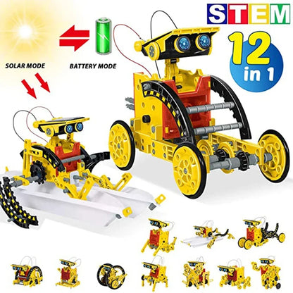 12-in-1 Science Experiment Solar Robot - Educational Building Kit