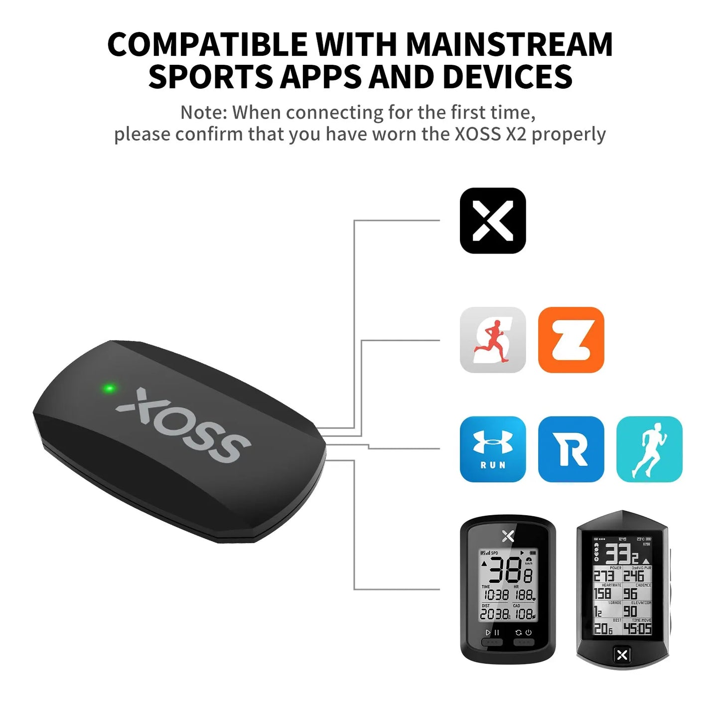 XOSS X2 Chest Strap Heart Rate Monitor