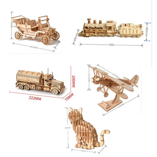 3D Wooden Puzzles