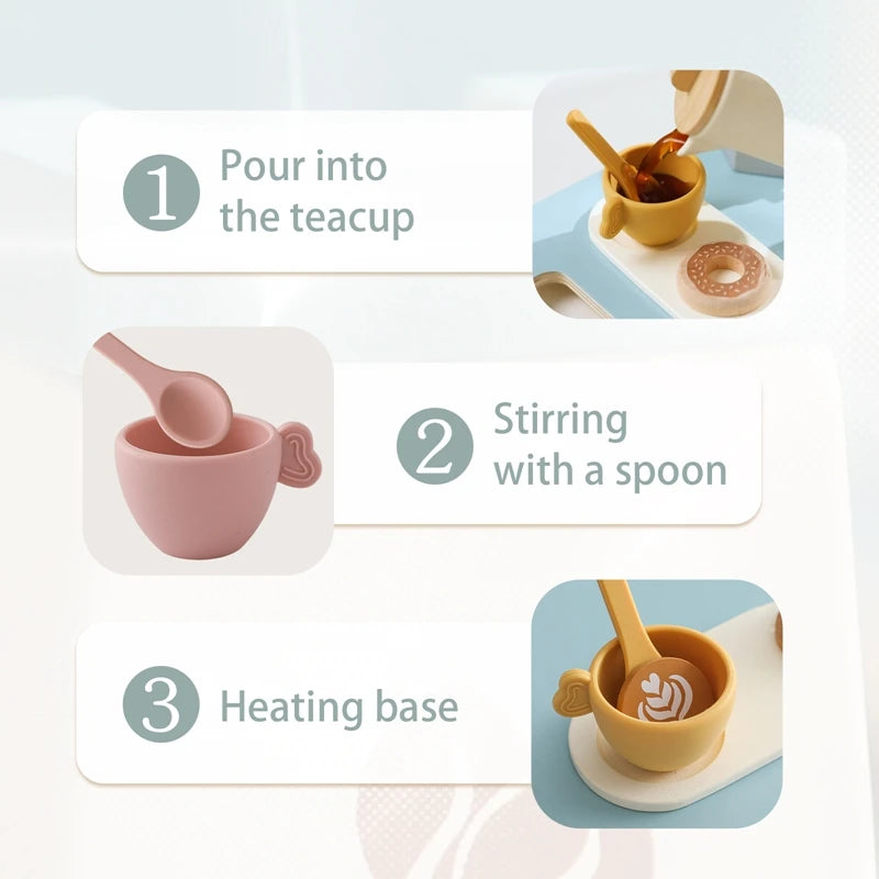 Wooden Afternoon Tea Set: Pretend Play and Learning Fun for Toddlers