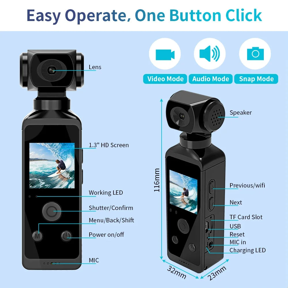 4K Ultra HD Pocket Action Camera