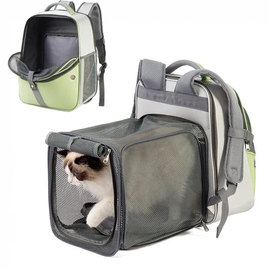 Scalable Pet Cat Dog Backpack - Portable Oxford Fabric Carrier Bag