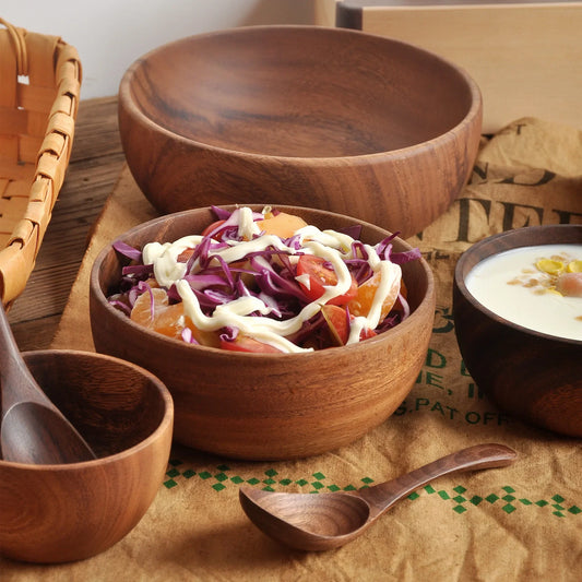 Acacia Wooden Salad Bowl