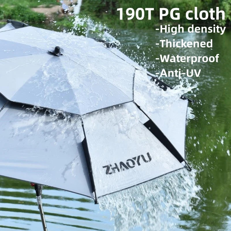 Adjustable Outdoor Umbrella – Double-Layer, Folding, Waterproof Parasol