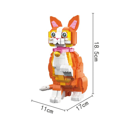 Cute Cat Assembly Block Action Toy Figures