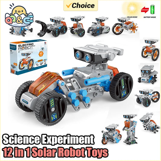 Solar-Powered Science Experiment Robot Kit – DIY Educational Building Toy for Kids