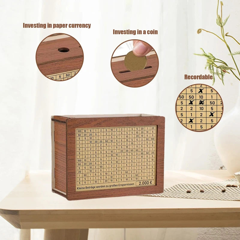 Money Storage Bank with Counting Tool