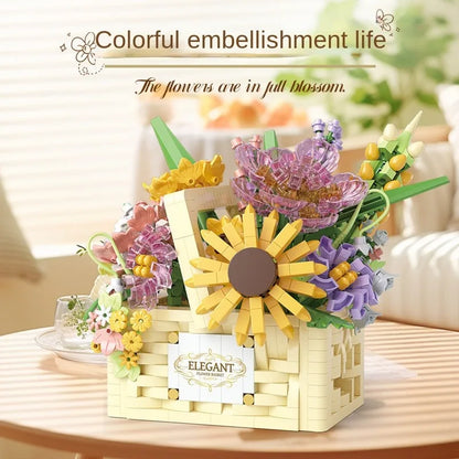 Floral Elegance: Eternal Flower Bag & Basket Building Set