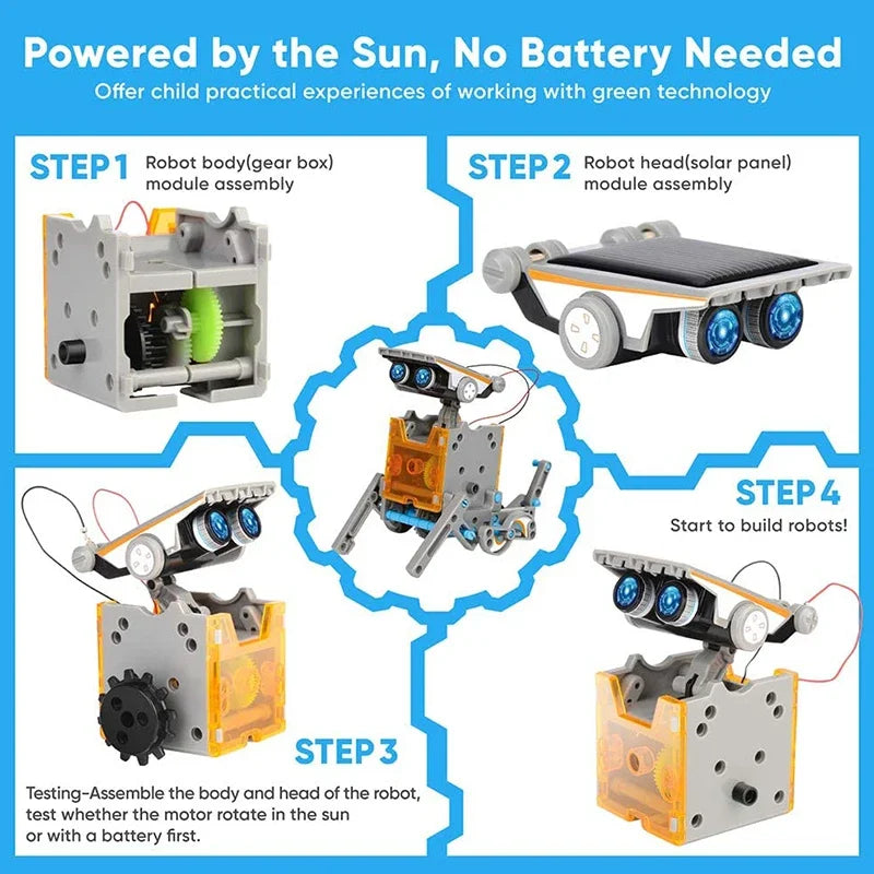 12-in-1 Science Experiment Solar Robot - Educational Building Kit