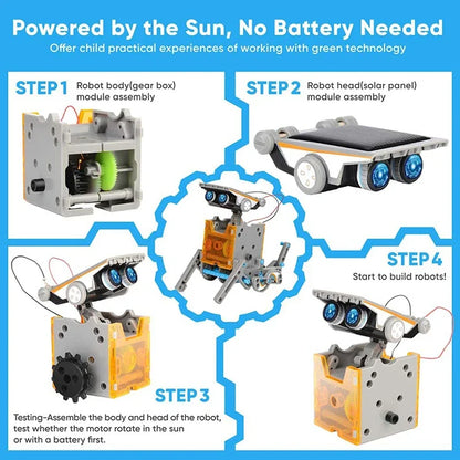 12-in-1 Science Experiment Solar Robot - Educational Building Kit