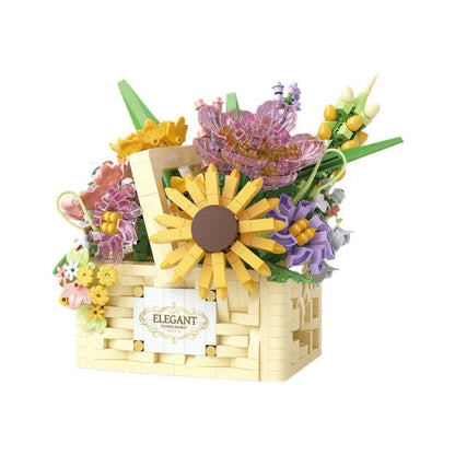 Floral Elegance: Eternal Flower Bag & Basket Building Set