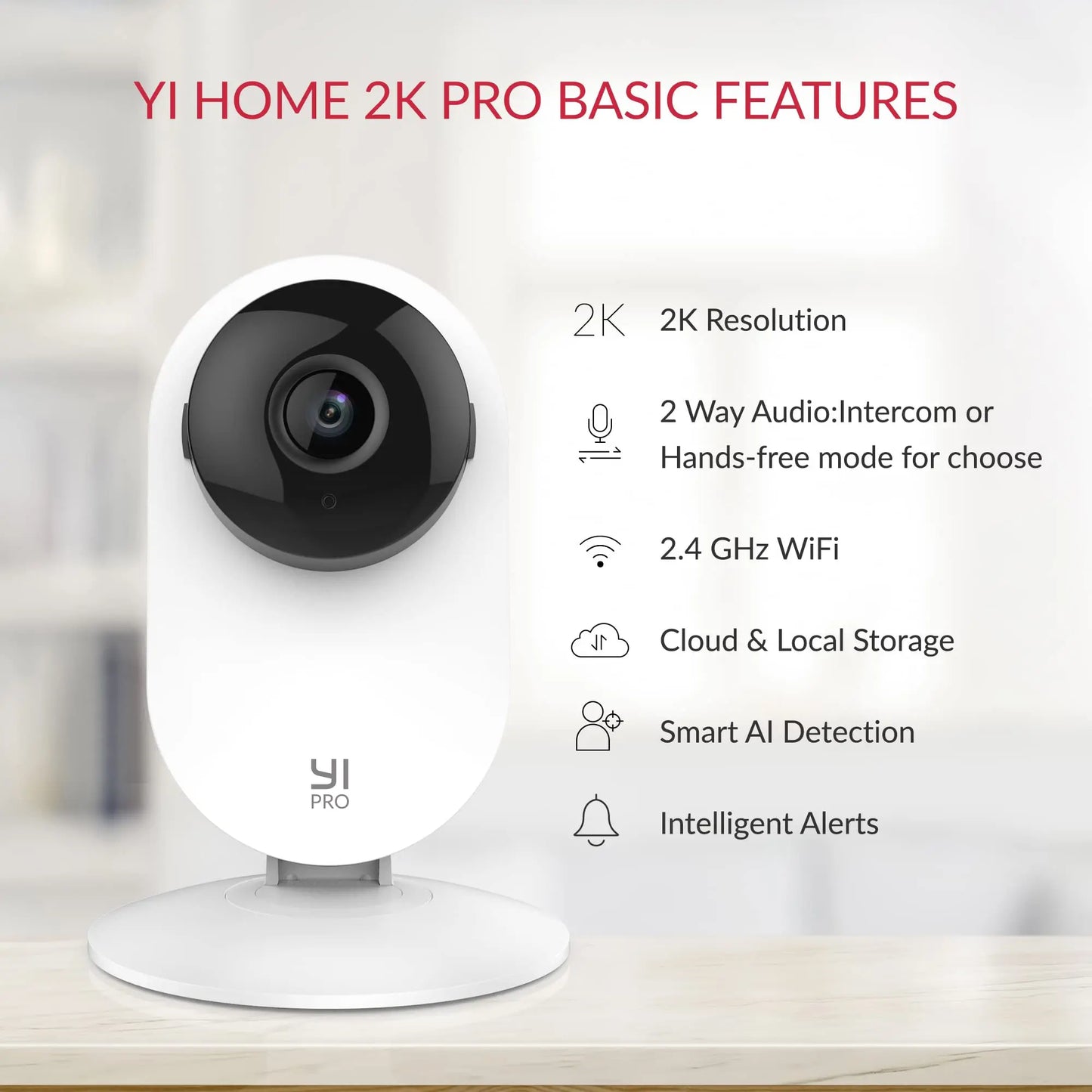 YI Pro 2K 3MP Wi-Fi Home Security Camera