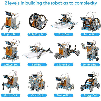 12-in-1 Science Experiment Solar Robot - Educational Building Kit