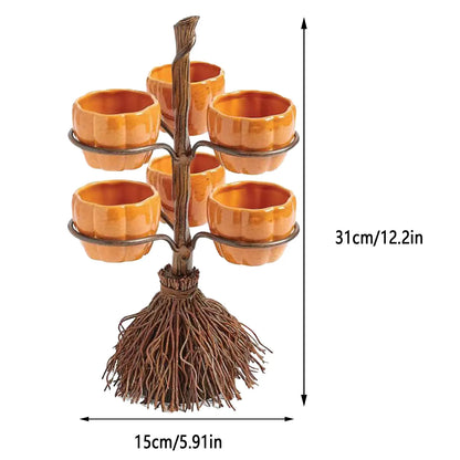 Halloween Pumpkin Snack Bowl Stand