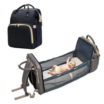 2-in-1 Baby Bag: Diaper Organizer and Cozy Bed