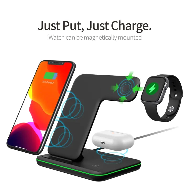 Simplify Your Charging: 3-in-1 Wireless Charger Stand