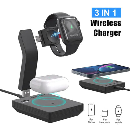 Simplify Your Charging: 3-in-1 Wireless Charger Stand