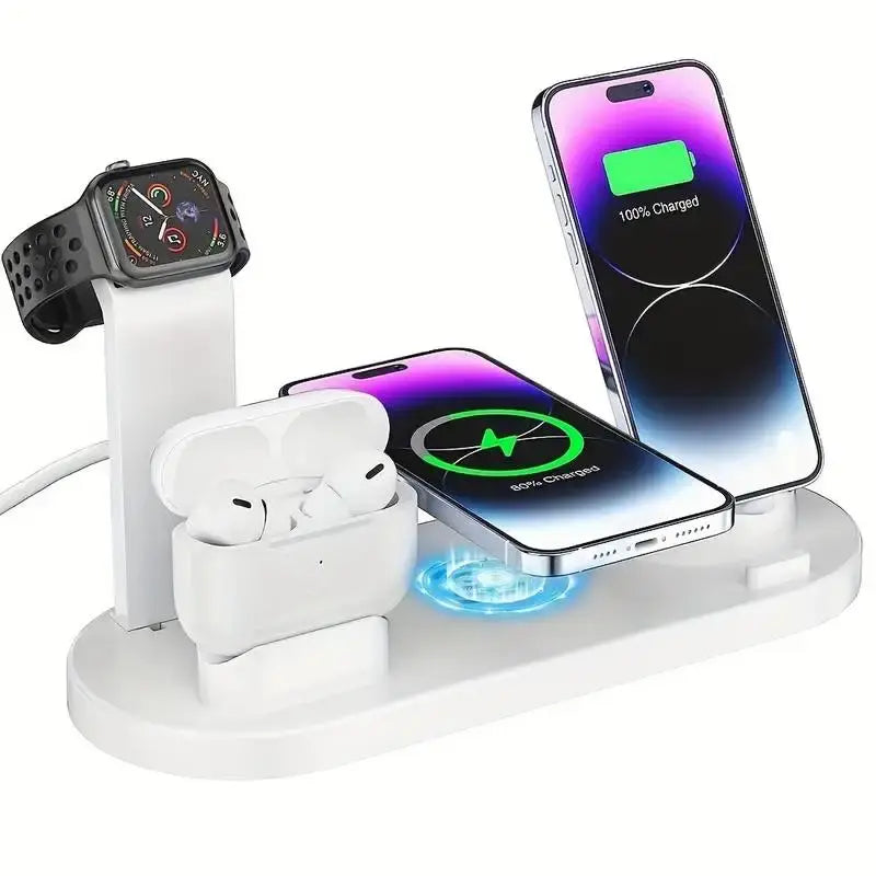 All-in-One Wireless Charging Station for iPhone, Apple Watch, and AirPods